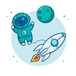 Astronaut drinking coffee